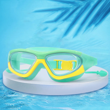 HAIZID Children Large Frame Anti-fog HD Diving Goggles(5021 Green)-garmade.com