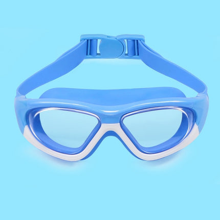 HAIZID Children Large Frame Anti-fog HD Diving Goggles(5020 Blue)-garmade.com