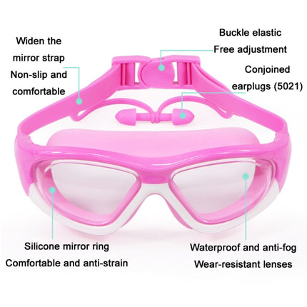 HAIZID Children Large Frame Anti-fog HD Diving Goggles(5021 Green)-garmade.com