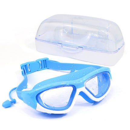 HAIZID Children Large Frame Anti-fog HD Diving Goggles(5020 Blue)-garmade.com