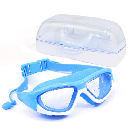 HAIZID Children Large Frame Anti-fog HD Diving Goggles(5021 Blue)-garmade.com