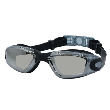 HD Waterproof and Anti-fog Electroplating Swimming Goggles(Black)-garmade.com