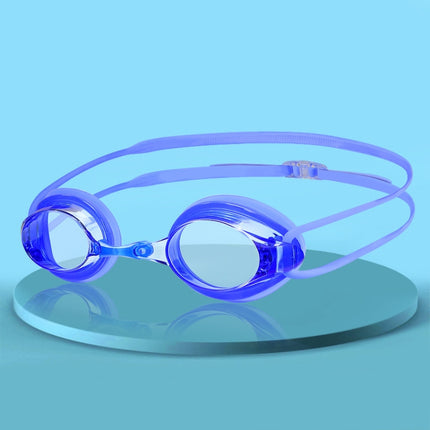 HAIZID 2 PCS Adult Competition Training Transparent Myopia Swimming Goggles, Color: 580AF Blue-garmade.com