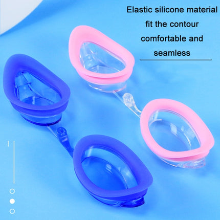HAIZID 2 PCS Adult Competition Training Transparent Myopia Swimming Goggles, Color: 580AM Blue-garmade.com