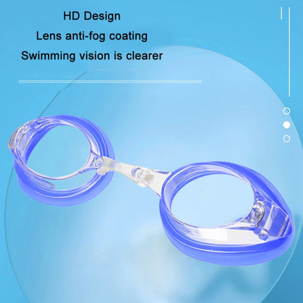 HAIZID 2 PCS Adult Competition Training Transparent Myopia Swimming Goggles, Color: 580 Blue 200 Degrees-garmade.com