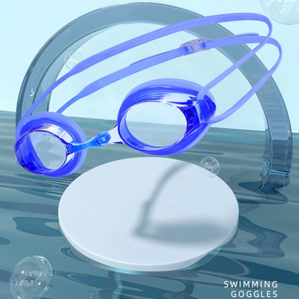 HAIZID 2 PCS Adult Competition Training Transparent Myopia Swimming Goggles, Color: 580 Blue 450 Degrees-garmade.com