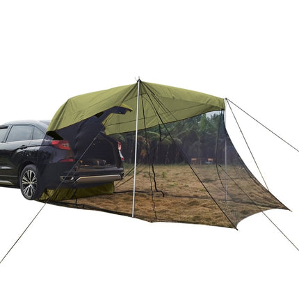 Rear Mosquito Repellent Sun Protection Tent RV Canopy Awning(Military Color)-garmade.com