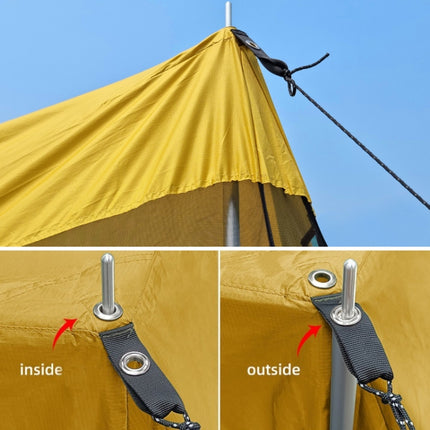Rear Mosquito Repellent Sun Protection Tent RV Canopy Awning(Yellow)-garmade.com