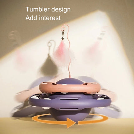 Tumbler Turntable Pet Cat Planet Toy(Pink Purple)-garmade.com