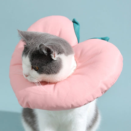 Cat Elizabeth Collar Kitten Anti-licking Collar Head Cover, Size: S(Peach)-garmade.com
