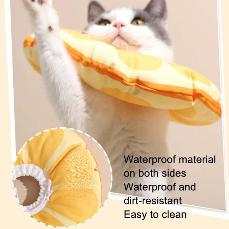 Cat Elizabeth Collar Kitten Anti-licking Collar Head Cover, Size: L(Orange)-garmade.com