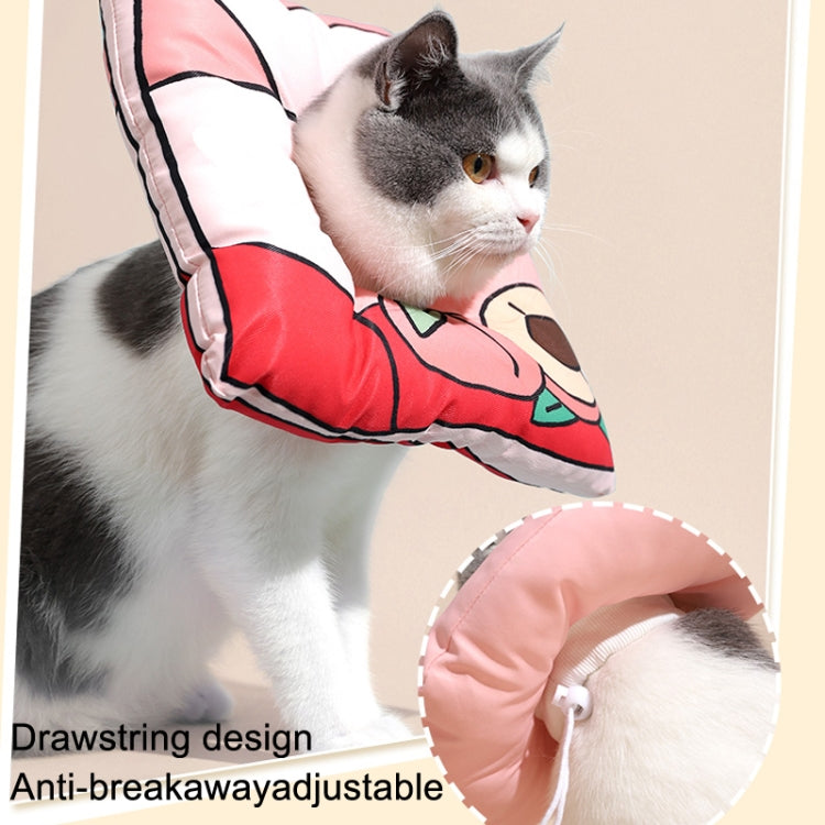 Cat Elizabeth Collar Kitten Anti-licking Collar Head Cover, Size: L(Orange)-garmade.com