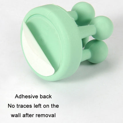 3 PCS Nail-free Silicone Seamless Paste Hook Toothbrush Storage Rack(Mint Green)-garmade.com