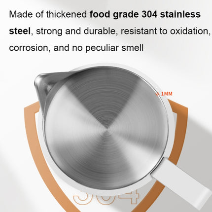 304 Stainless Steel Coffee Pot with Scale, Spec: 350ml (Beige Beak)-garmade.com