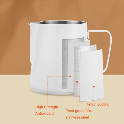 304 Stainless Steel Coffee Pot with Scale, Spec: 350ml (Black Beak)-garmade.com