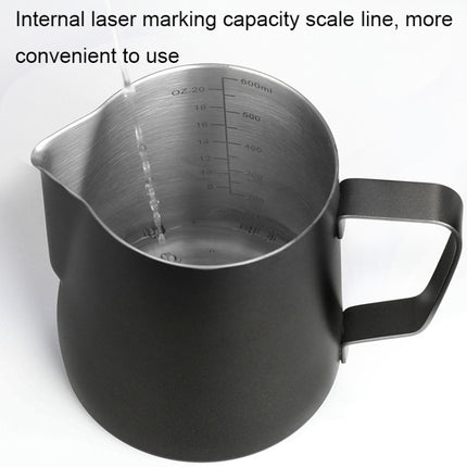 304 Stainless Steel Coffee Pot with Scale, Spec: 600ml (Black Beak)-garmade.com