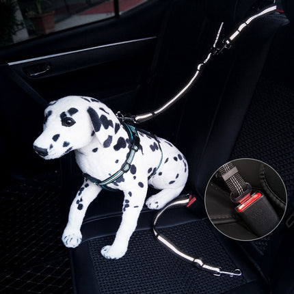 Pet Dual-purpose Car Reflective Seat Belt Dog Leash(Rose Red)-garmade.com