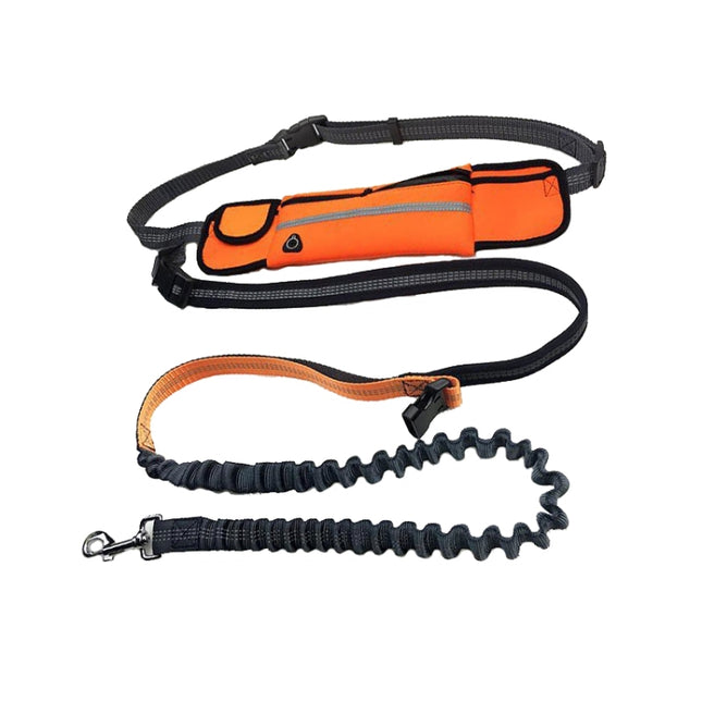 Pet Run Traction Rope Portable Waist Bag(Orange)-garmade.com