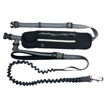 Pet Run Traction Rope Portable Waist Bag(Black)-garmade.com