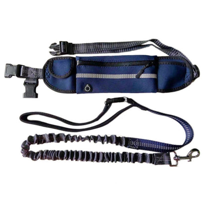 Pet Run Traction Rope Portable Waist Bag(Navy)-garmade.com