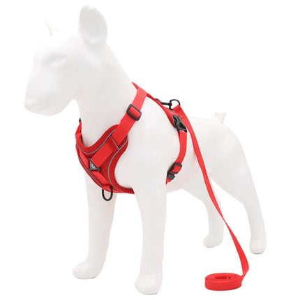 HT-864 Pet Traction Rope Reflective Breathable Dog Chest Strap Vest, Size: S(Red)-garmade.com