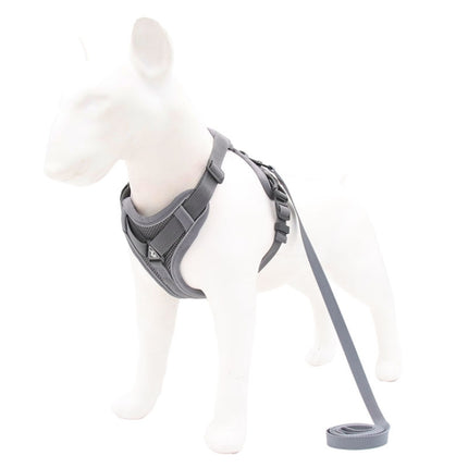 HT-864 Pet Traction Rope Reflective Breathable Dog Chest Strap Vest, Size: XL(Gray)-garmade.com