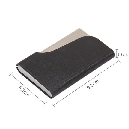 333 Stainless Steel Large Capacity Business Card Storage Box(Black)-garmade.com