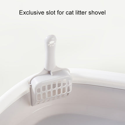 Semi-enclosed Cat Litter Box Cat Toilet With Cat Litter Shovel, Specification: S(Pink)-garmade.com
