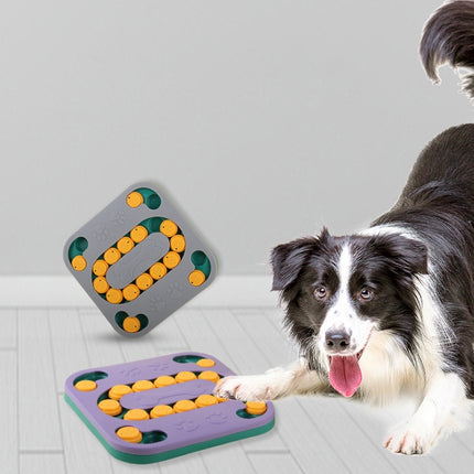 Dog Educational Foraging Toy Pet Interactive Training Food Box(Purple)-garmade.com