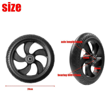 8 inch Scooter Plastic Front Wheel Accessories For KUGOO S1/S2/S3(Black)-garmade.com
