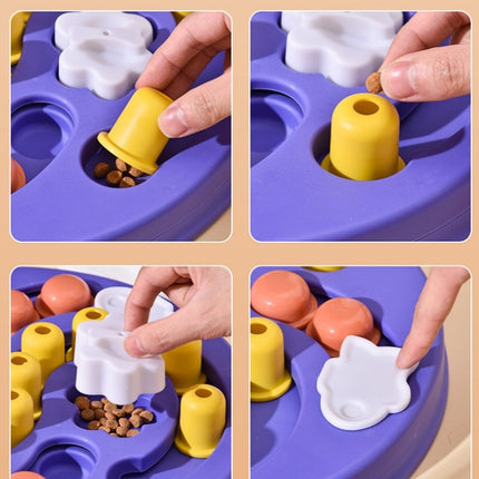 Pet Maze Educational Toy Interactive Slow Food Box(Blue)-garmade.com