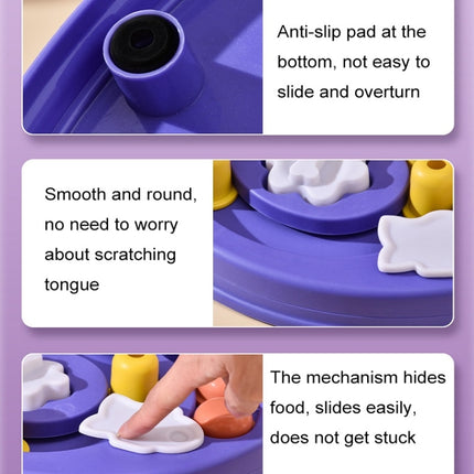Pet Maze Educational Toy Interactive Slow Food Box(Purple)-garmade.com
