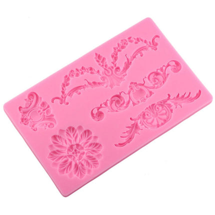 CF394 Cake Border Floral Fondant Silicone Mold-garmade.com