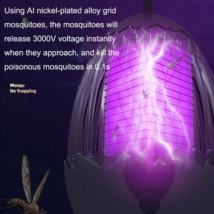 L01 Portable Electric Shock Mosquito Killer Lamp Home Outdoor Photocatalyst Fly Killer(Gray)-garmade.com