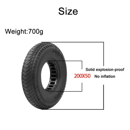 8 inch Hollow Solid Rubber Tire For Xiaomi Scooter, Color: Red-garmade.com