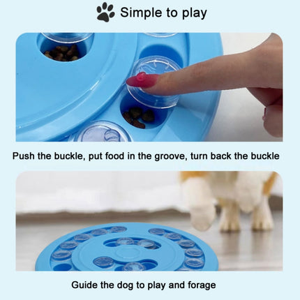Dog & Cat Relieve Boredom Interactive Toy Puzzle Slow Food Plate, Specification: 30x30cm(Sky Blue)-garmade.com