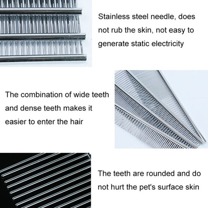 5 PCS Stainless Steel Pet Comb Pet Hair Comb, Specification: L-garmade.com