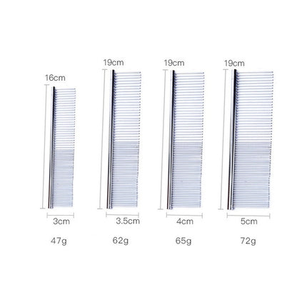 5 PCS Stainless Steel Pet Comb Pet Hair Comb, Specification: XL-garmade.com