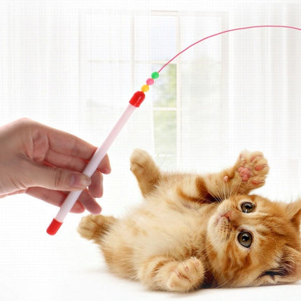 Wire Funny Cat Stick With Bell Cat Toy, Style: Caterpillar-garmade.com