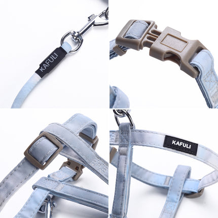 KAFULI Pet Adjustable I-Shape Harness Leash, Size: M(Gradient Purple)-garmade.com