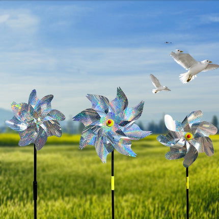 5PCS Balcony Garden Farmland Bird Catcher Reflector Anti-bird Laser Windmill, Style: Seven-garmade.com