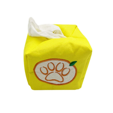 Pet Voice Molars Hide Food And Draw Paper Dog Educational Toy, Specification: Yellow Square-garmade.com