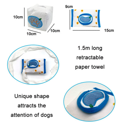 Pet Voice Molars Hide Food And Draw Paper Dog Educational Toy, Specification: White Rectangular-garmade.com