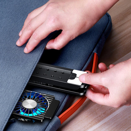 Laptop Radiator Bracket Folding Storage Air-cooled Cooling Base,Style: Four Fan-garmade.com