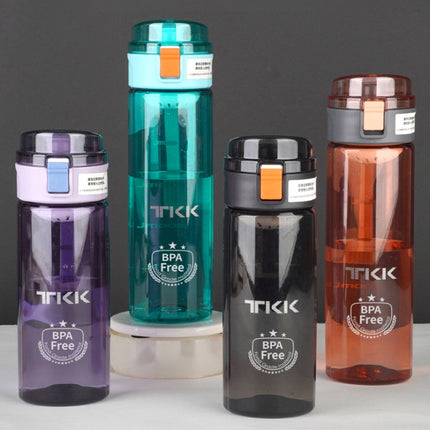 TKK TKK1001 Large Capacity Portable Plastic Water Cup, Capacity: 400ml(Purple)-garmade.com