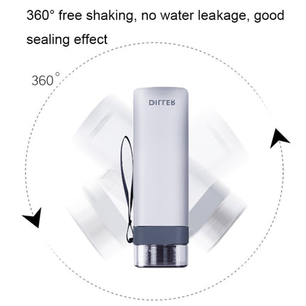 Diller D8646 Square Shape Fitness Leakproof Water Bottle, Capacity: 550ml(Green)-garmade.com