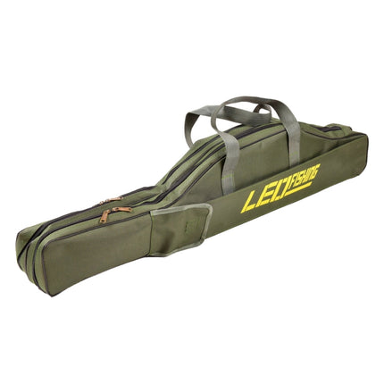 LEO 27746 Folding Fishing Rod Bag Long Fishing Gear Soft Bag, Length: 1.5m Army Green-garmade.com