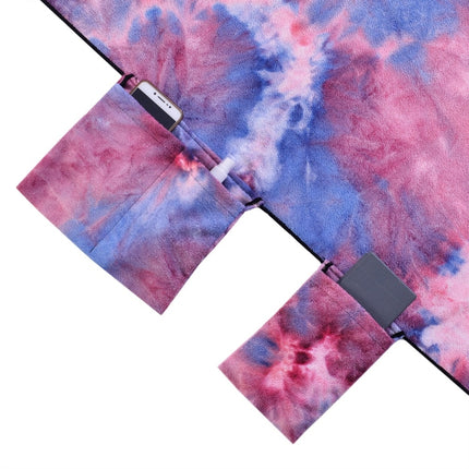 Tie Dye Microfiber Beach Recliner Cover Absorbent Quick Dry Recliner Mat(Purple)-garmade.com