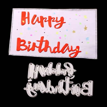 Happy Birthday Knife Mold DIY Cutbook Album Greeting Card Making Stencil-garmade.com