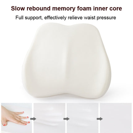 Memory Foam Lumbar Pillow Office Seat Lumbar Cushion(Lemon Yellow)-garmade.com